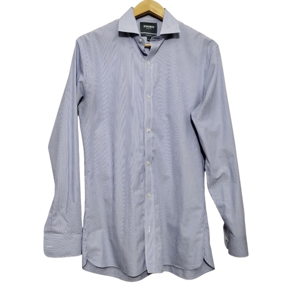 Bonobos Mens 16.5/36 Wrinkle Free Tailored Slim Fit Long Sleeve Button Up Shirt - Picture 1 of 5